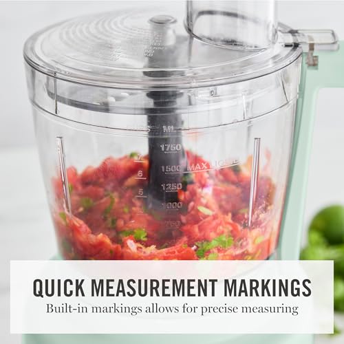 Martha Stewart 10 Cup Food Processor & Electric Chopper, One Touch Pulse - color: Honeydew Green