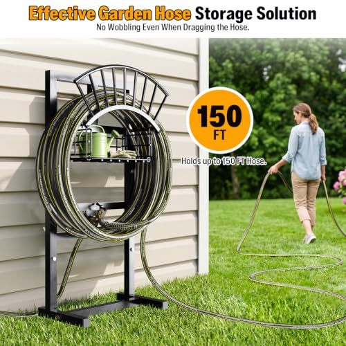 Garden Hose Holder with 45ft Kink Free Water Hose Kit