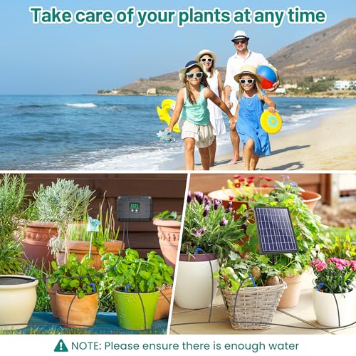 Biling 8W Solar Irrigation System with Battery for Garden - size: 8W