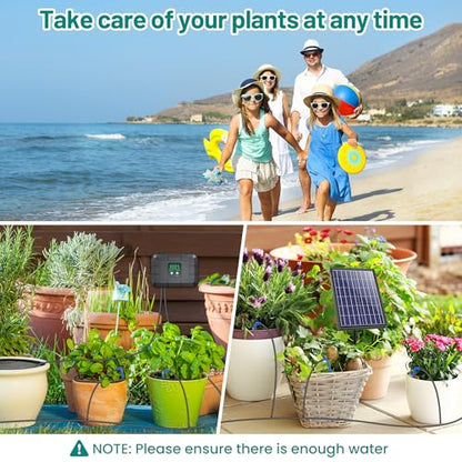 Biling 8W Solar Irrigation System with Battery for Garden - size: 8W