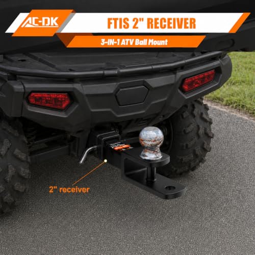 ATV/UTV Trailer Hitch Ball Mounts Fits 2 inch Receiver - size: 3-in-1 Mount – Fits 2" Receiver