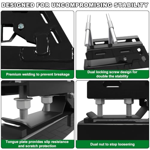 Clamp On Trailer Hitch 2" Receiver, Heavy-Duty Bucket Trailer Hitch, Black - color: Black