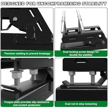 Clamp On Trailer Hitch 2" Receiver, Heavy-Duty Bucket Trailer Hitch, Black - color: Black