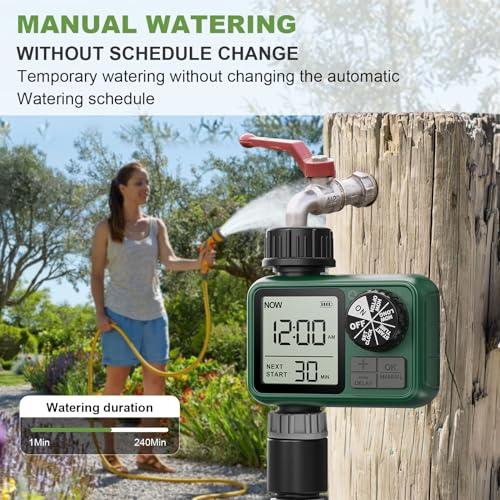 Water Timer for Outdoor Garden Hose, Sprinkler Timer for Garden - style: 1 Outlet-2 Pack