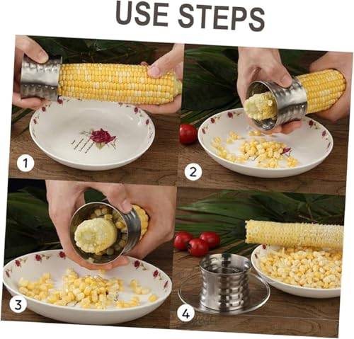 Silvercorn Premium Stainless Steel Corn Thresher Stripper & Peeler - Magic Corn On The Cob Removal Tool