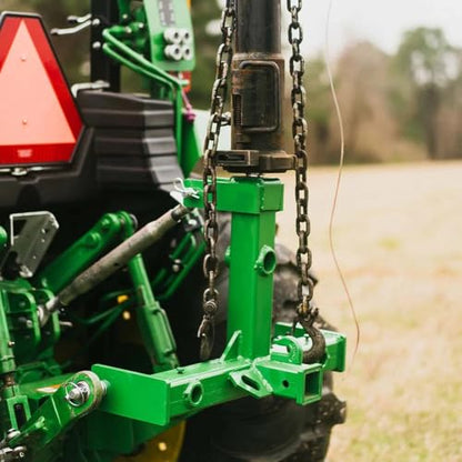 Titan Attachments 3 Point Gooseneck Tractor Trailer Hitch (Green, Frame Only) - color: Green, size: No Spear