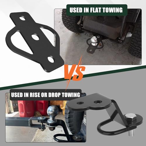 Chelhead 3 Way Trailer Hitch Adapter Steel Hook Mounting with Bolts - size: Flat Design