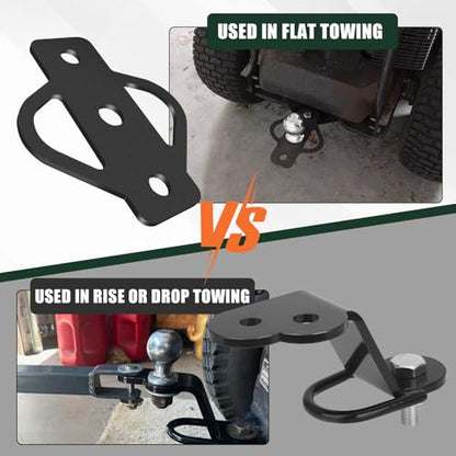 Chelhead 3 Way Trailer Hitch Adapter Steel Hook Mounting with Bolts - size: Flat Design