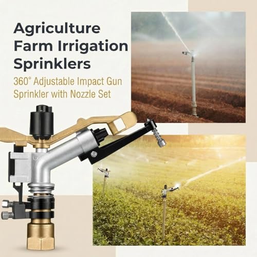 Maxcheck 1 Pcs 1" Agriculture Farm Irrigation Sprinkler, Spray Gun Heads - size: 1"