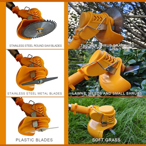 Weed Wacker Electric Weed Eater Brush Cutter Cordless with 2 4Ah Battery