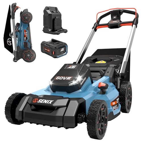 SENIX 60 Volt Max* 21-Inch 3-in-1 Cordless Push Lawn Mower - size: 21in with 6Ah Battery