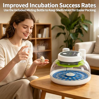 Quail Egg Incubator for Hatching 33 Quail Eggs with Automatic Turner & Humidity Control, Small Quails Brooder, Poultry Egg Incubator for Hatching Parrot Canarys Goose Pigeon in Home Farm - size: 33 Units