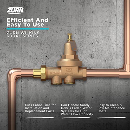 Zurn Wilkins 2-600XLHR 2" 600XL Pressure Reducing Valve with a spring range from 75 PSI to 125 PSI, Factory Set at 85 PSI - size: 2 Inch