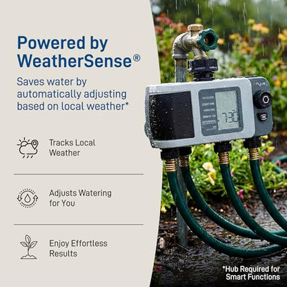 Orbit B-hyve XD 4-Port Smart Hose Watering Timer - App Controlled - Smart WeatherSense - Bluetooth Sprinkler Timer with Remote Control - Multi Outlet Yard Irrigation System - 24634 - size: 4-Port, style: Bluetooth