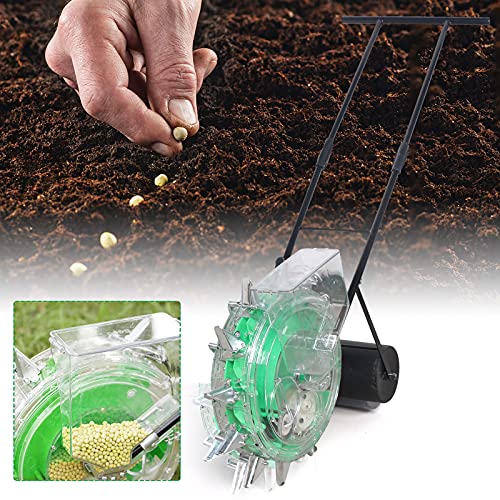 Gdrasuya10 Garden Spreaders,Multi-function Hand-Push Roller Seeder and Fertilizer Applicator,Peanut Corn Bean Planter Precision Garden Seed Planter Spreader