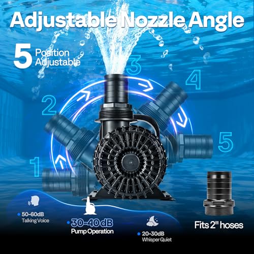 VIVOHOME 620W Pond Pump, 9000GPH Submersible Water Pump for Koi Pond - size: 9000GPH