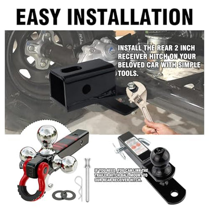Heavy Duty 2 Inch ATV Hitch Receiver for Honda Rancher Rubicon Foreman