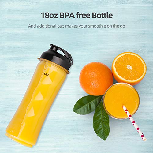 La Reveuse Personal Size Blender for Protein Shakes and Smoothies, Black - color: Black
