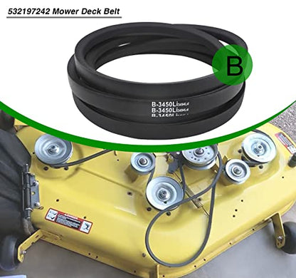 532197242 Mower Deck Belt 48 Inch, 197242 Replacement Belt
