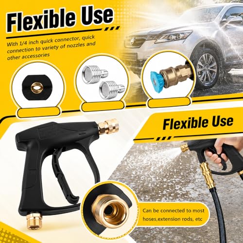 High-Pressure Car Short Pressure Washer Gun,Stubby Pressure Washer Gun