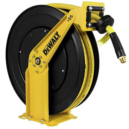 DEWALT DXCM024-0344 Double Arm Hose Reel with 1/2" x 50' Premium Rubber Hose
