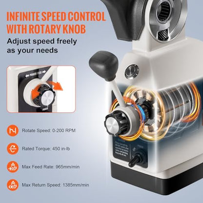 VEVOR X-Axis Power Feed for Milling Machine 450 in-lb Torque 0-200RPM Fixed