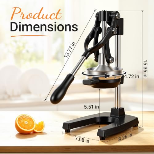 Black Cast Iron Juicer for Bartenders & Health Enthusiasts - color: black