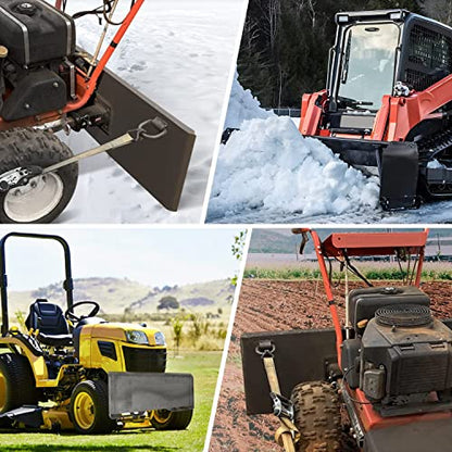 ECOTRIC 5Pcs 1/2" Skid Steer Mount Plate Quick Tach Attachment Loader Plate Compatible with Bobcat Kubota - size: 5 pieces 1/2" thick