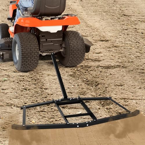 DREAMADE 74" Driveway Drag Harrow, Tow Behind Landscape Harrow - size: 74"