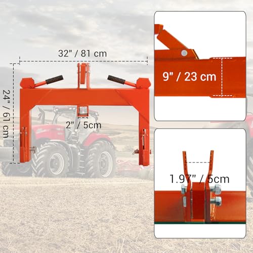 Heavy Duty 3 Point Quick Hitch Category 1 and 2 3000LB Capacity