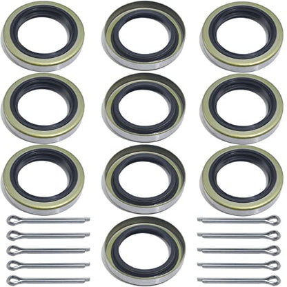 iBroPrat 10pack ID 1.719" x OD 2.565" Trailer Axle Grease Seal for 3500lb