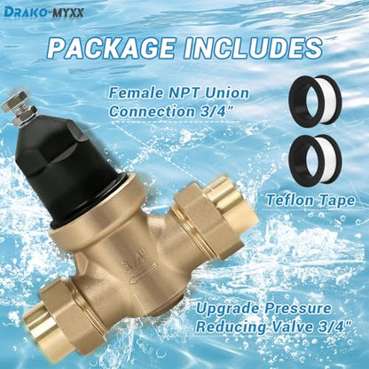 3/4" NR3XL Pressure Reducing Valve With Double Union FNPT Connection - size: 0.75 Inch