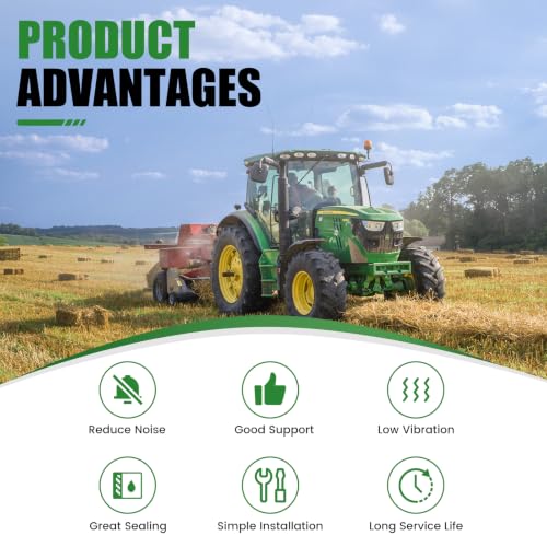 Disc Harrow Flange Bearing 1" Square Bore, 4-Bolt Harrow Disc Bearing Compatible with FD208R1 ST208-1N FD208R ST208-1, Harrow Disc Bearing 1 Inch Bore Replacement for Agricultural Tool Monroe Tuffline