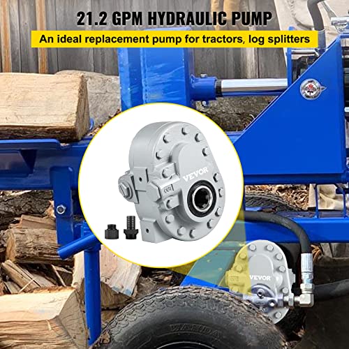 Bestauto Hydraulic Pump 21.2GPM Hydraulic Motor 540RPM Log Splitter 2500PSI Hydraulic Splitter SAE 12 Outlet Port Hydraulic Pump for Log Splitter for Truck Tailgate Lift,Scissor Lift, Dump Trailer
