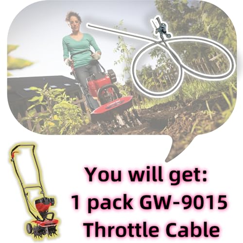 GW-9015 Throttle Choke Cable Fits for Troy-Bilt Horse Tiller Replacement - size: GW-9015