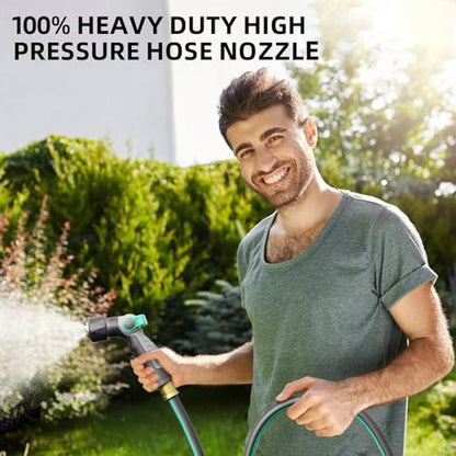 Metal Garden Hose Nozzle, Heavy Duty Water Hose Nozzle (Black) - color: Black