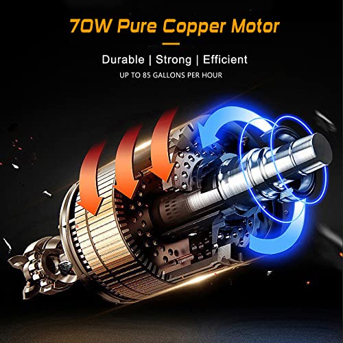 12V Fuel Transfer Pump 85GPH Electric Gasoline Transfer Pump Set - color: 85Gal/hr