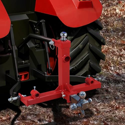 3 Point Hay Spear Tractor Hitch Receiver Gooseneck Ball Drawbar