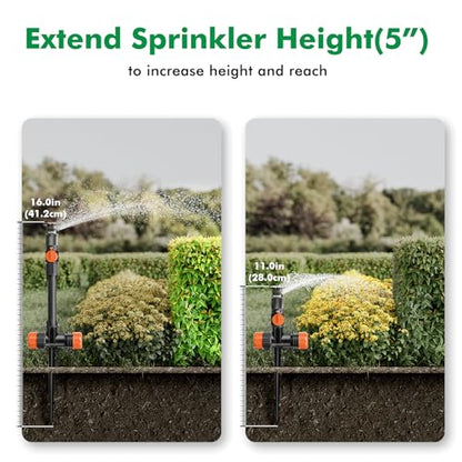RESTMO Above Ground Sprinkler System,Irrigation Sprinklers for Yard,Orange - color: Orange