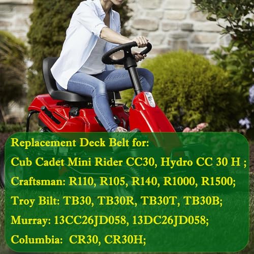 954-05001 Deck Belt 1/2x43.5 inches fits for Craftsman R1000 R110 Troy Bilt TB30R TB30 Cub Cadet 754-05001 CMXGZAM501065