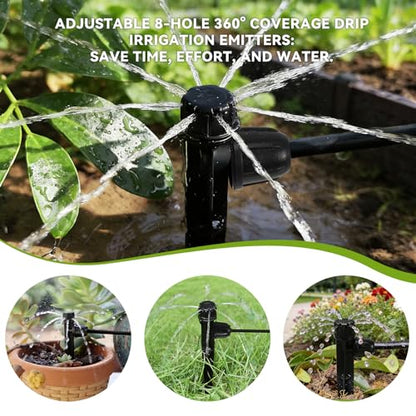 30pcs 1/4" Drip Irrigation Emitters & Irrigation Drippers Sprinkler Heads