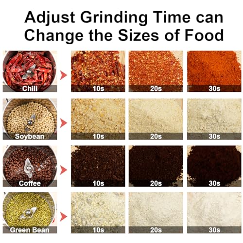 Grain Mill Grinder Electric Flour, 750g Corn Fine Powder Grinder - size: 750g