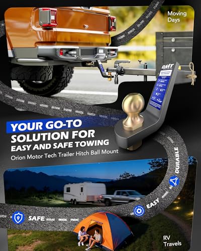 OMT Trailer Hitch Ball Mount, 2" Receiver, 6" Drop, 8000 lb Capacity | Fits 2 in receiver, reversible 6 in drop / 4-3/4 in rise, Class III, 40Cr steel, hitch pin & clip, for truck RV, no bullets - size: 2" Ball, style: 6" Drop & 4-3/4" Rise