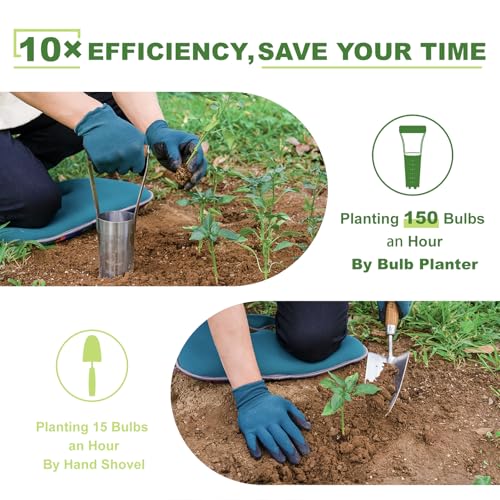 Haliaeetus Bulb Planter Tool, 6 inches Depth Mark Tulip Bulb Planter Tool - size: 6'' Depth Mark Bulb Planter Tool