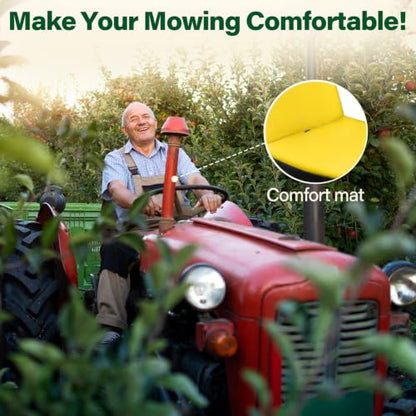Himal Lawn Mower Seat Cover, Durable 600D Tractor Seat Cover Yellow M - color: Yellow, size: Medium