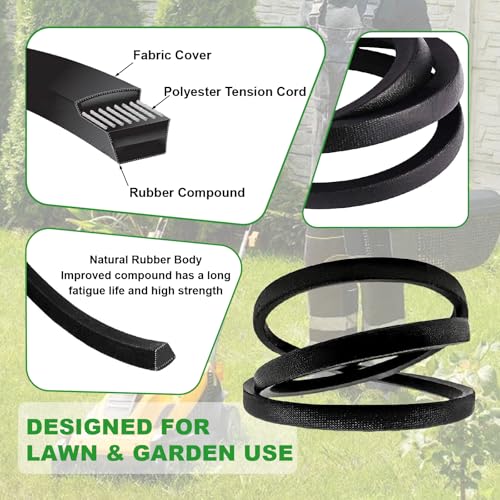 Lawn Mower Belt 115-4669 Replace Toro 20332, 20333, 20334 and 20338(3/8" x 33-1/4 OEM Replacement Belt 265-354 Compatible with Toro 20332, 20333, 20334 and 20338, 22" Self-Propelled 115-4669