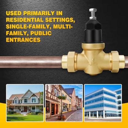1-NR3XLDUC Pressure Reducing Valve with Double Union FNPT Copper Sweat