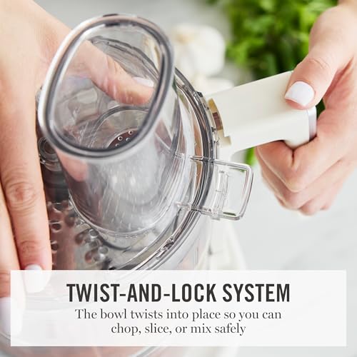 Martha Stewart 10 Cup Food Processor & Electric Chopper, One Touch Pulse - color: Linen Cream