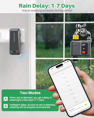 WiFi Water Timer for Garden Hose(2 Valves+1 WiFi Hub)，WiFi Hose Timer - size: 2pcs,1 Gateway