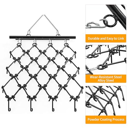YINTATECH 4x4ft Chain Drag Harrow for ATV, 1/2in Tines, Heavy Duty 60M2Si